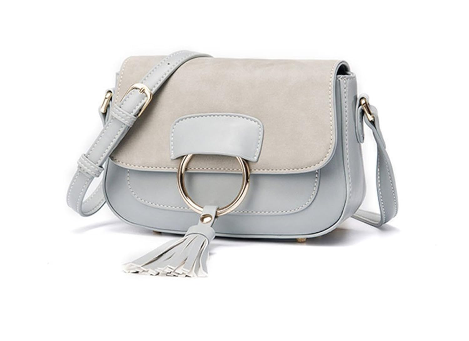 jeffy & 复古时尚流苏包流苏小号斜挎包适合女式女孩人造皮革侧边单肩